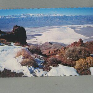 Vintage Postcard - Dante's View Death Valley In Winter - Fred Harvey